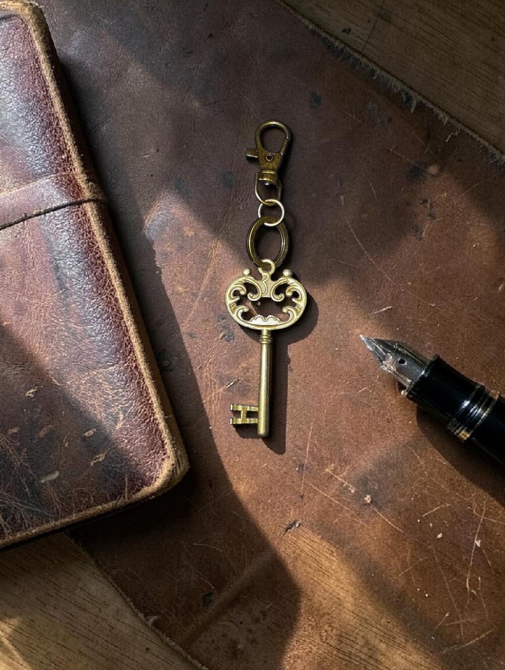 Handcrafted Antique Key Bag Charm Keychain